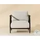 Muros Palazzo Cream Lounge Chair With Black Base