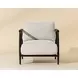 Brielle Palazzo Cream and Black Performance Fabric Upholstered Outdoor Lounge Chair