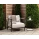 Brielle Palazzo Cream and Black Performance Fabric Upholstered Outdoor Lounge Chair