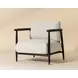 Brielle Palazzo Cream and Black Performance Fabric Upholstered Outdoor Lounge Chair