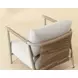 Brielle Palazzo Cream and Greige Performance Fabric Upholstered Outdoor Lounge Chair