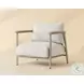 Muros Palazzo Cream Lounge Chair With Greige Base