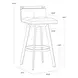 Stafford Bravo Black Swivel Upholstered Bar Stool