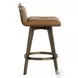 Arizona Milliken Cognac Swivel Counter Height Stool