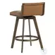 Arizona Milliken Cognac Swivel Counter Height Stool