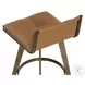 Arizona Milliken Cognac Swivel Counter Height Stool