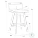 Arizona Milliken Cognac Swivel Counter Height Stool