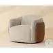 Caris Santa Cruz Oatmeal Swivel Lounge Chair