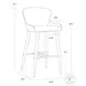 Cascade Milliken Cognac Bar Stool