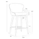 Cascade Milliken Cognac Upholstered Counter Height Stool