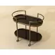 Langley Antique Brass Bar Cart