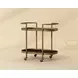 Langley Antique Brass Bar Cart