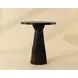 Kliff Black 34" Round Concrete Top Outdoor Bar Table