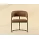 Rosmere Milliken Cognac Upholstered Dining Arm Chair