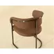 Rosmere Milliken Cognac Upholstered Dining Arm Chair