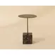 Tara Brown and Gold Round End Table