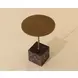 Tara Brown and Gold Round End Table