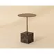 Tara Brown and Gold Round End Table