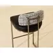 Sylvara Bravo Black and Halton Birch Performance Fabric Bar Stool