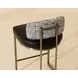 Sylvara Bravo Black and Halton Birch Performance Fabric Counter Height Stool