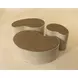Ishiko Light Brown and Warm Brown Free Form Medium Concrete Top Outdoor Cocktail Table