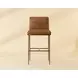 Lathan Tan Leather Upholstered Bar Stool