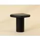 Della Black Free Form Concrete Top Outdoor End Table