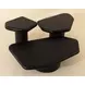 Della Black Free Form Concrete Top Outdoor End Table