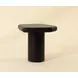 Della Black Free Form Concrete Top Outdoor End Table