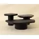 Della Black Free Form Large Concrete Top Outdoor Cocktail Table