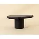 Della Black Free Form Small Concrete Top Outdoor Cocktail Table