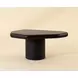 Della Black Free Form Small Concrete Top Outdoor Cocktail Table