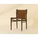 Argus Nubuck Caramel Leather Upholstered Dining Chair