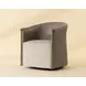 Aria Meg Taupe and Ivanhoe Mineral Upholstered Swivel Lounge Chair