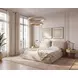 Amoris Danny Cream King Upholstered Panel Bed