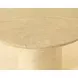 Rhenora Travertine Look 43" Round Concrete Top Outdoor Dining Table