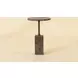 Zuri Dark Emperador Round Concrete Top Outdoor End Table