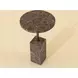 Zuri Dark Emperador Round Concrete Top Outdoor End Table