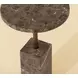 Zuri Dark Emperador Round Concrete Top Outdoor End Table