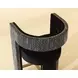 Adamina Abbington Black and Hobbes Night Upholstered Counter Height Stool