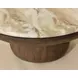 Orina Macchiato and Brown Outdoor Round Coffee Table