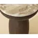 Orina Macchiato and Brown Outdoor Round End Table