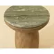 Orina Sage and Brown Outdoor Round End Table
