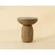 Orina Sage and Brown Outdoor Round End Table