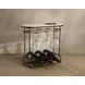 Lodi White and Gold 3 Bottle Wine Rack