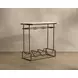 Lodi White and Gold 3 Bottle Wine Rack