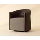 Aria Gellar Earth and Eglinton Espresso Upholstered Swivel Lounge Chair