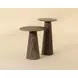 Lunara Gold and Antique Brown Round High End Table