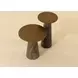 Lunara Gold and Antique Brown Round Low End Table
