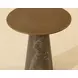 Lunara Gold and Antique Brown Round Low End Table